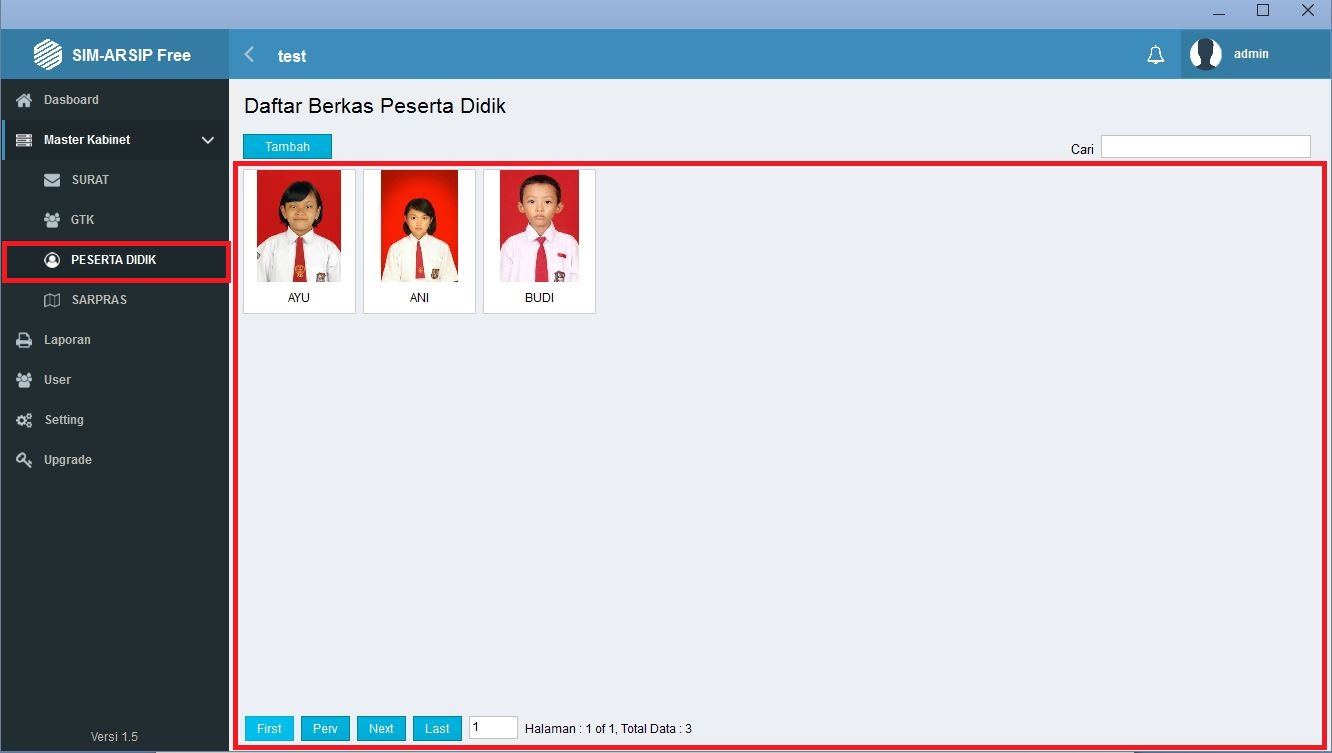 BOXFILE : PESERTA DIDIK (OPSI)
